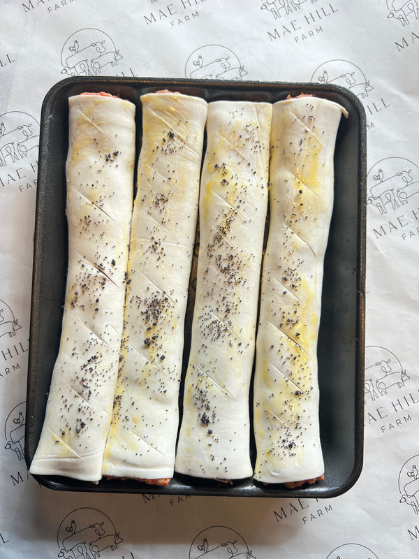 Beef sausage rolls family pack